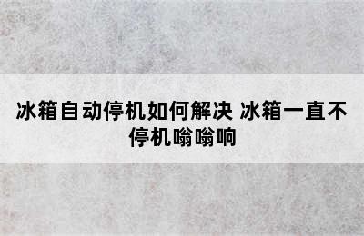 冰箱自动停机如何解决 冰箱一直不停机嗡嗡响